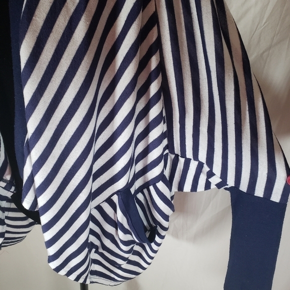 Jessica Simpson Maternity Navy And White Striped Cardigan With Pockets Sz S/M - Picture 5 of 10